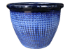 Frost Proof Pots & Planters > Malay Series
Round Rim Malay Pot : Special Art Design: Dots (Running Blue)