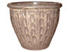 Frost Proof Pots & Planters > Malay Series
Round Rim Malay Pot : Special Art Design: Rain Drops (Milky Brown)