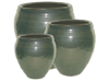 Ceramic Pottery Pots & Planters > Egg Series
Bellied Egg Pot : Rim Glazed (Running Green)