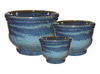 Clay Pots & Planters > Contemporary Series
Bellied French Pot : Rim Glazed (Falling Blue)