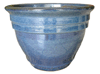 Wholesale Glazed Pottery Pots & Planters > Stackable Series
Camille Pot : Plain Color:<br>Rim Glazed (Falling Blue)