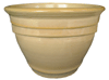 Wholesale Glazed Pottery Pots & Planters > Stackable Series
Camille Pot : Plain Color:<br>Rim Glazed (Running Creme)