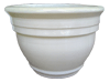 Wholesale Glazed Pottery Pots & Planters > Stackable Series
Camille Pot : Plain Color:<br>Rim Glazed (Off White)