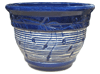 Wholesale Glazed Pottery Pots & Planters > Stackable Series
Camille Pot : Leaf Carving #407 (Imperial Blue)