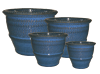 Outdoor Pottery Pots & Planters > Contemporary Series
Garuna Pot : Hammered Design (Running Blue)