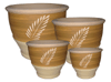 Outdoor Pottery Pots & Planters > Contemporary Series
Garuna Pot : Rustic Brown (Fern Carving)