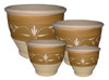 Outdoor Pottery Pots & Planters > Contemporary Series
Garuna Pot : Rustic Brown (Flower Carving)