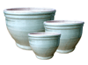 Container Gardening, Pots & Planters > Malay Series
Lipped Malay Pot : Rim Unglazed (Brush Green/Creme)