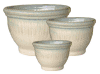 Container Gardening, Pots & Planters > Malay Series
Lipped Malay Pot : Rim Glazed (Creme/Green)