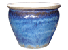 All Weather Pots & Planters > Malay Series
Malay Belly Pot : Rim Unglazed (Falling Blue)