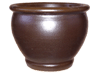 All Weather Pots & Planters > Malay Series
Malay Belly Pot : Rim Glazed (Dark Brown)