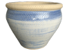 All Weather Pots & Planters > Malay Series
Malay Belly Pot : Scallop Design (Blue Wave Brush)