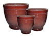 Garden Pottery Pots & Planters > Egg Series
New Egg Pot : Dense Coil Design (Running Brown)