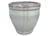 Garden Pottery Pots & Planters > Egg Series
New Egg Pot : Plain Color:<br>Rim Glazed (Running Creme)