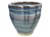 Garden Pottery Pots & Planters > Egg Series
New Egg Pot : Plain Color:<br>Rim Glazed (Falling Green/Blue)