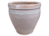 Garden Pottery Pots & Planters > Egg Series
New Egg Pot : Plain Color:<br>Rim Glazed (Running Honey)