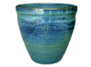 Garden Pottery Pots & Planters > Egg Series
New Egg Pot : Stamped Design #114:<br>Butterfly (Falling Green)