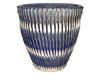 Garden Pottery Pots & Planters > Egg Series
New Egg Pot : Special Art Design: Vertical Grooves (Blue Deco)