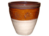 Garden Pottery Pots & Planters > Egg Series
New Egg Pot : Stamped Design #108:<br>Sun Flower (Brown/Beige)