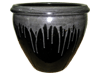 Frost Resistant Pots & Planters > Malay Series
New Rim Malay Pot : Dripping Black