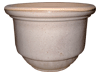 Wholesale Pottery Supply, Pots & Planters > Stackable Series
Patio Pot : Plain Color:<br>Rim Unglazed (Creme)