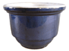 Wholesale Pottery Supply, Pots & Planters > Stackable Series
Patio Pot : Plain Color:<br>Rim Unglazed (Matte Black)