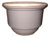 Wholesale Pottery Supply, Pots & Planters > Stackable Series
Patio Pot : Plain Color:<br>Rim Unglazed (Grey)