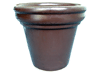 Wholesale Garden Supply, Pots & Planters > Stackable Series
Rolled Rim Pot : Plain Color:<br>Rim Glazed (Iron Brown)