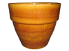 Wholesale Asian Pottery Pots & Planters > Stackable Series
Round Rim Planter : Plain Color:<br>Rim Glazed (TBP Brown)