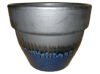 Wholesale Asian Pottery Pots & Planters > Stackable Series
Round Rim Planter : Two Tone (Matte Black/Blue)