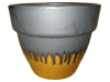 Wholesale Asian Pottery Pots & Planters > Stackable Series
Round Rim Planter : Two Tone (Matte Black/Honey)