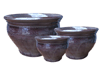 Wholesale Flower Pots & Planters > Necked Series
Short Necked Pot : Rim Glazed (Running Brown)
