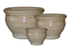 Wholesale Flower Pots & Planters > Necked Series
Short Necked Pot : Stripes Carving (Running Ivory)