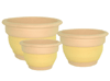 Wholesale Garden Supplier, Pots & Planters > Stackable Series
Squat Bell Pot : Centre Colored (Matte Yellow)