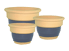 Wholesale Garden Supplier, Pots & Planters > Stackable Series
Squat Bell Pot : Centre Colored (Dark Blue)