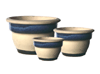 Wholesale Garden Supplier, Pots & Planters > Stackable Series
Squat Bell Pot : Centre Plain (Running Blue)