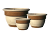 Wholesale Garden Supplier, Pots & Planters > Stackable Series
Squat Bell Pot : Centre Plain (Running Honey)