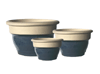 Wholesale Garden Supplier, Pots & Planters > Stackable Series
Squat Bell Pot : Top Plain (Running Blue)