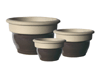 Wholesale Garden Supplier, Pots & Planters > Stackable Series
Squat Bell Pot : Top Plain (Running Brown)