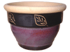 Wholesale Garden Supplier, Pots & Planters > Stackable Series
Squat Bell Pot : Leaf Carving #101 (Running Brown/Black)