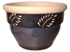 Wholesale Garden Supplier, Pots & Planters > Stackable Series
Squat Bell Pot : Fern Leaf Carving (Running Green/Black)