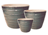 Flower Pots & Planters > Cone/Cylinder Series
Squat Cone Pot : Loose Coil Design (Running Green)