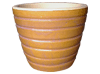 Flower Pots & Planters > Cone/Cylinder Series
Squat Cone Pot : Loose Coil Design (Running Honey)