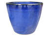 Flower Pots & Planters > Cone/Cylinder Series
Squat Cone Pot : Plain Color:<br>Rim Glazed (Imperial Blue)