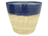 Flower Pots & Planters > Cone/Cylinder Series
Squat Cone Pot : Two-Tone Design (Blue/Cream)