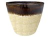 Flower Pots & Planters > Cone/Cylinder Series
Squat Cone Pot : Two-Tone Design (Dark Brown/Cream)