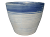 Flower Pots & Planters > Cone/Cylinder Series
Squat Cone Pot : Two-Tone Design (Brushed Blue)