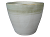 Flower Pots & Planters > Cone/Cylinder Series
Squat Cone Pot : Two-Tone Design (Brushed Green)