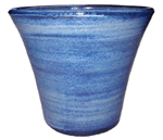 Pottery Supply, Pots & Planters > Flared Series
Stamford Planter : Plain Color:<br>Rim Glazed (Falling Blue)
