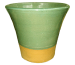 Pottery Supply, Pots & Planters > Flared Series
Stamford Planter : Bottom Unglazed (Apple Green)